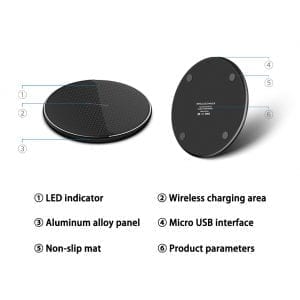 15W Fast Wireless Charger Pad - Neo LumeDC-2349678White