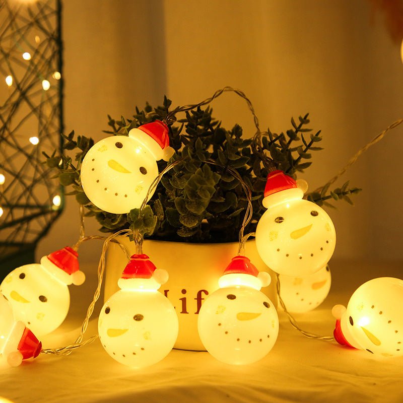 Snowman Christmas Lights - Festive Holiday Decorations - Neo Lume2m 10 lamp battery